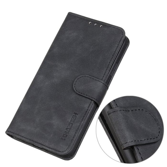 KHAZNEH - KHAZNEH OnePlus 13R 5G Plånboksfodral Konstläder Retro Textur - Svart