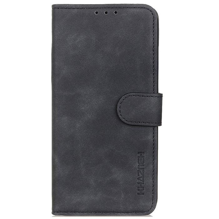 KHAZNEH - KHAZNEH OnePlus 13R 5G Plånboksfodral Konstläder Retro Textur - Svart