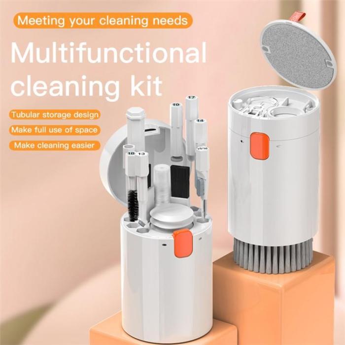 A-One Brand - 20-in-1 Cleaning Tool Kit med Brush - Vit
