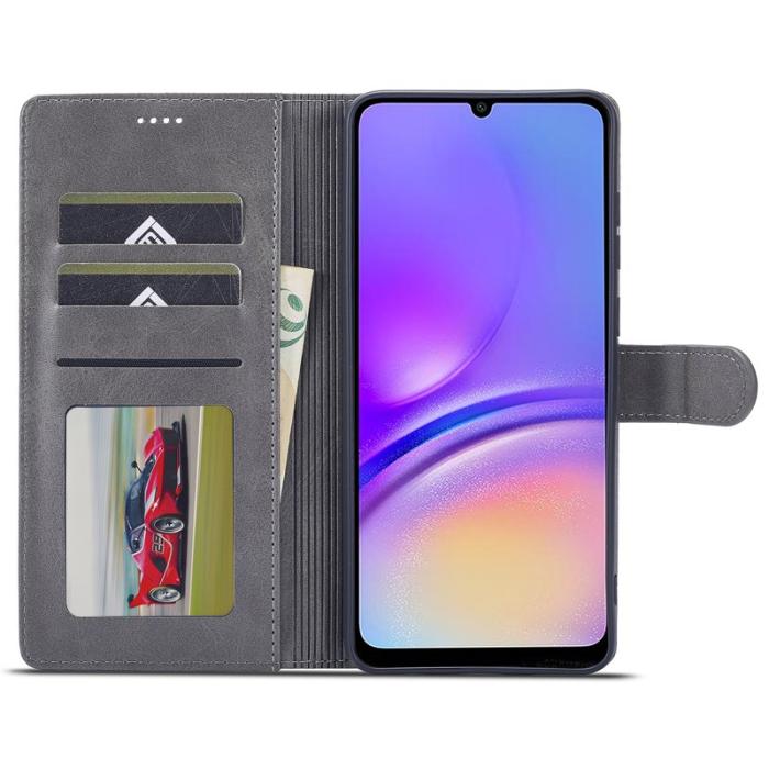 LC.imeeke - LC.IMEEKE Samsung Galaxy A06 Plånboksfodral Konstläder - Grå