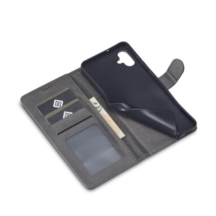 LC.imeeke - LC.IMEEKE Samsung Galaxy A06 Plånboksfodral Konstläder - Grå