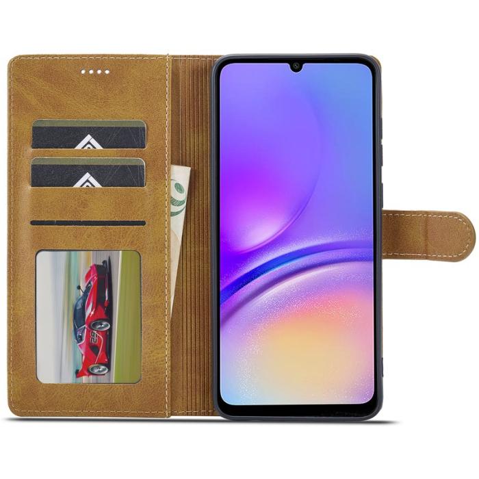LC.imeeke - LC.IMEEKE Samsung Galaxy A06 Plånboksfodral Konstläder - Gul