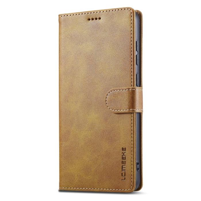 LC.imeeke - LC.IMEEKE Samsung Galaxy A06 Plånboksfodral Konstläder - Gul