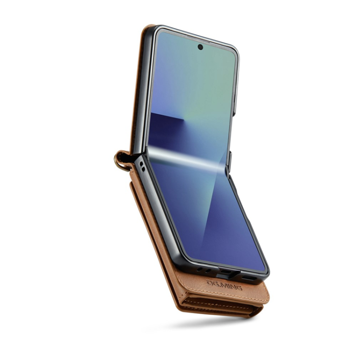 DG.MING - DG.MING Galaxy Z Flip 7 Mobilskal RFID Blocking M5 - Brun