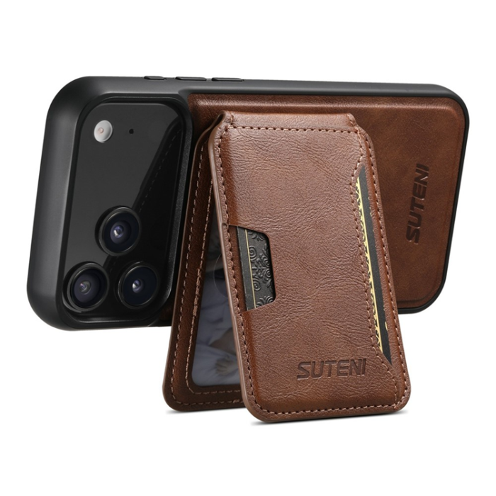 SUTENI - SUTENI iPhone 17 Pro Max Mobilskal MagSafe Cowhide M3 - Brun