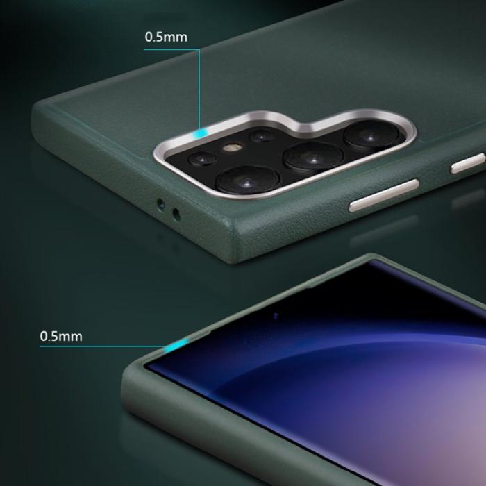 X-Level - X-LEVEL Mobilskal till Samsung Galaxy S24 Ultra PU Läder Grå
