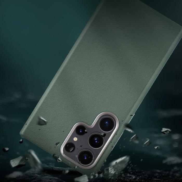 X-Level - X-LEVEL Mobilskal till Samsung Galaxy S24 Ultra PU Läder Grön