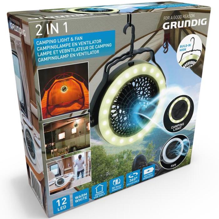 UTGATT5 - Grundig Campinglampa med Fläkt