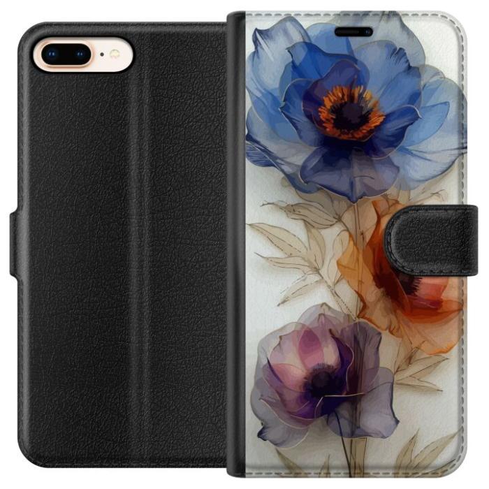 iSecrets - Plånboksfodral till Apple iPhone 7 Plus med Silkesblommor