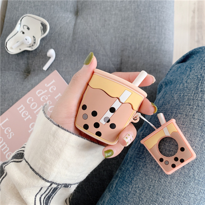 OEM - AirPods Pro Skal Boba Milk Tea Silikon - Lila