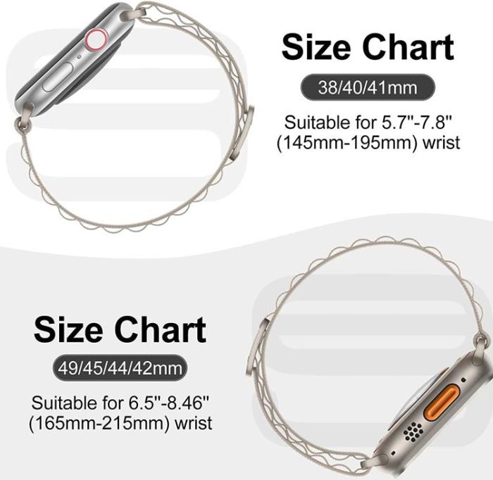 A-One Brand - Apple Watch Ultra/SE/8/7/6/5/4 Band (49/45/44mm) Loop - StarLight