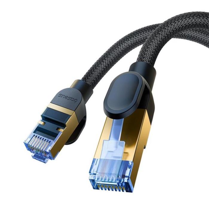 BASEUS - Baseus Internet Kabel 1m cat.7 - Braided Svart