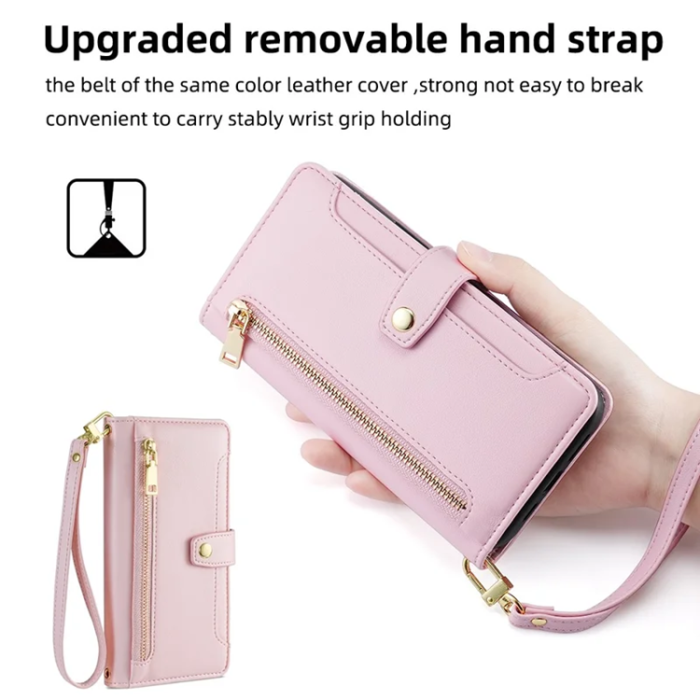 A-One Brand - Galaxy A34 5G Konstläder Plånboksfodral Scratch-Proof - Rosa