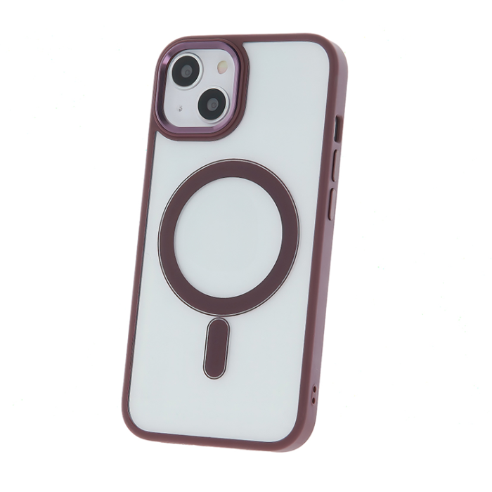 Tecto Shield - Tecto Shield iPhone 15 Mobilskal MagSafe Satin Elegant - Lila