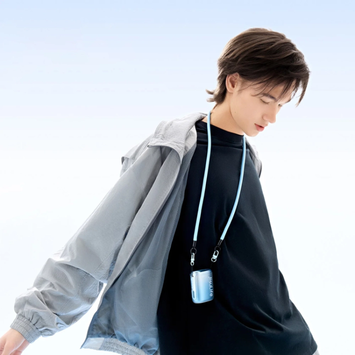 Jisulife - Jisulife Mini Halsfläkt 4500 mAh med Lanyard Fan 5 - Blå