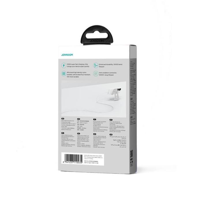 Joyroom - Joyroom USB-C till USB-A kabel 100W 1m Multi-Color - Vit