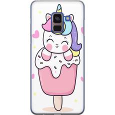 iSecrets - Mobilskal till Samsung Galaxy A8 (2018) med Glad enhörning