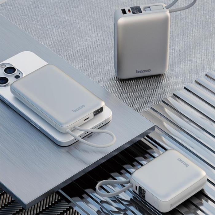 ENERGEA - Bazic Fusion 3in1 PowerBank 10000mAh USB-C/Lightning - Grå