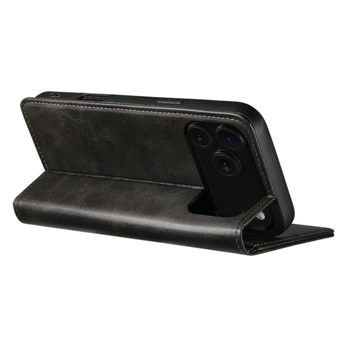 A-One Brand - SUTENI iPhone 17 Pro Max Plånboksfodral PU Läder - Svart