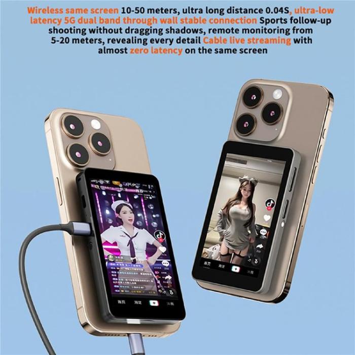 OEM - Mobil Multi-Touch MagSafe Selfie Monitor Skärmspeglingsenhet RK-X40P Ultra