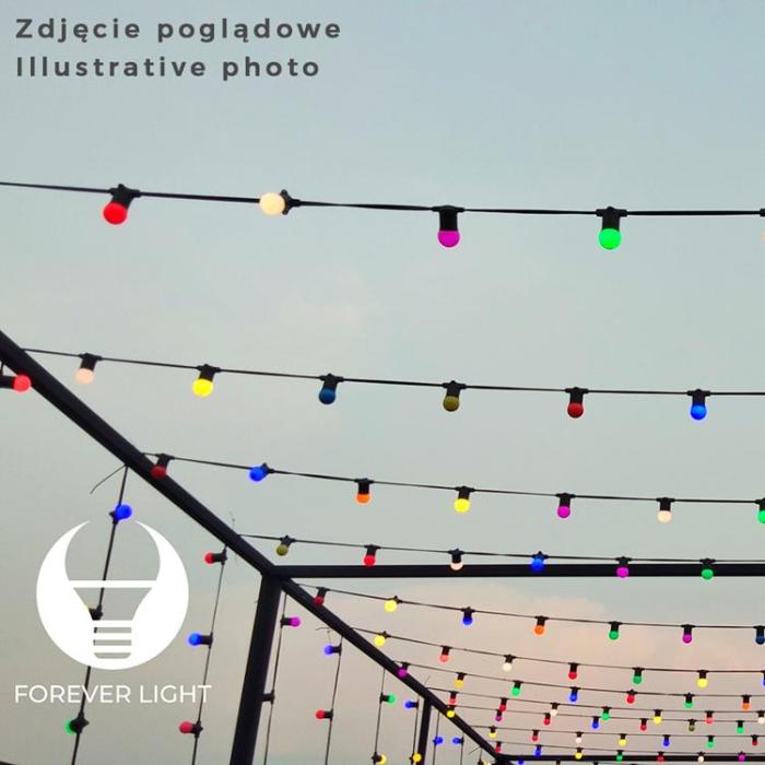 Forever Light - Forever Light Ljusgirlang 12m +10 Glödlampor G45 2W IP65 - Vit