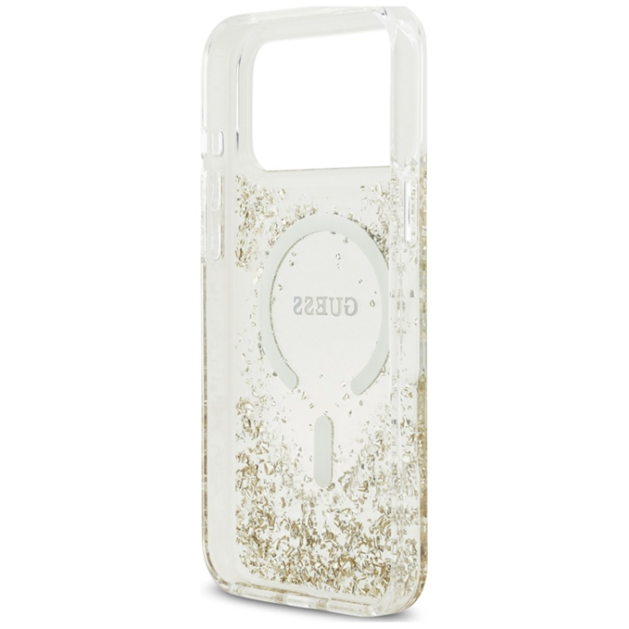 Guess - Guess Mobilskal För iPhone 18 Pro/17 Pro Magsafe Resin Bottom Glitter