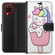 iSecrets - Plånboksfodral till Samsung Galaxy A12 med Glad enhörning