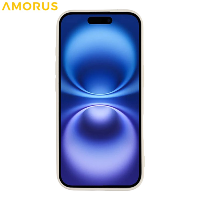 Amorus - AMORUS iPhone 17 Mobilskal Precise Cutouts TPU Fiber - Vit