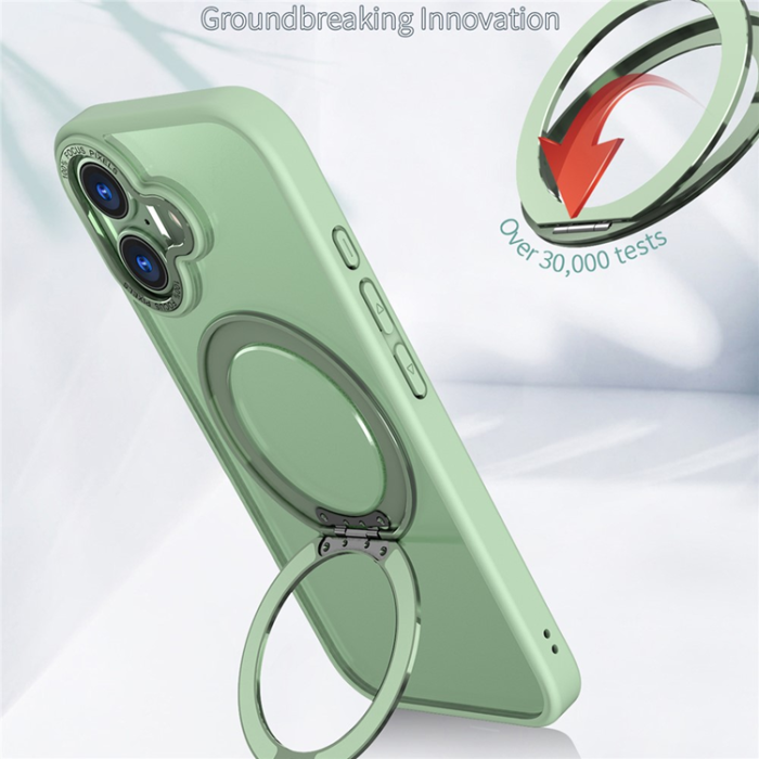 A-One Brand - iPhone 17 Mobilskal MagSafe TPU + Acrylic Kickstand - Grön