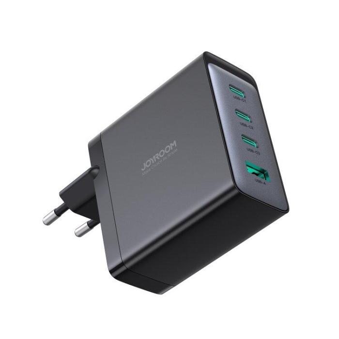 Joyroom - Joyroom GaN laddare 3x USB-C USB-A + USB-C/USB-C Kabel 100W - Svart