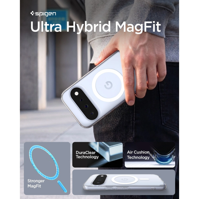 Spigen - Spigen Mobilskal För Google Pixel 11 Magsafe Ultra Hybrid - Clear/Vit