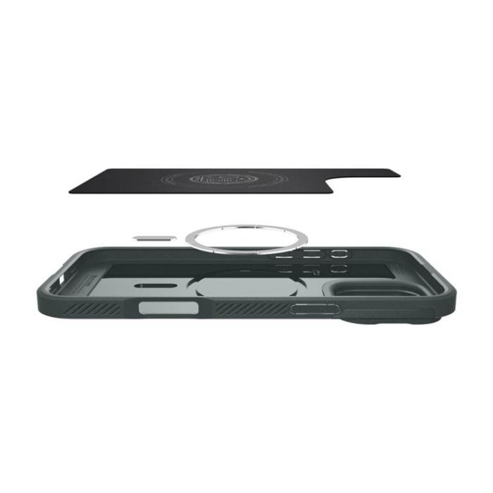 Spigen - Spigen iPhone 16 Pro Max Mobilskal MagSafe Optik Armor - Grön