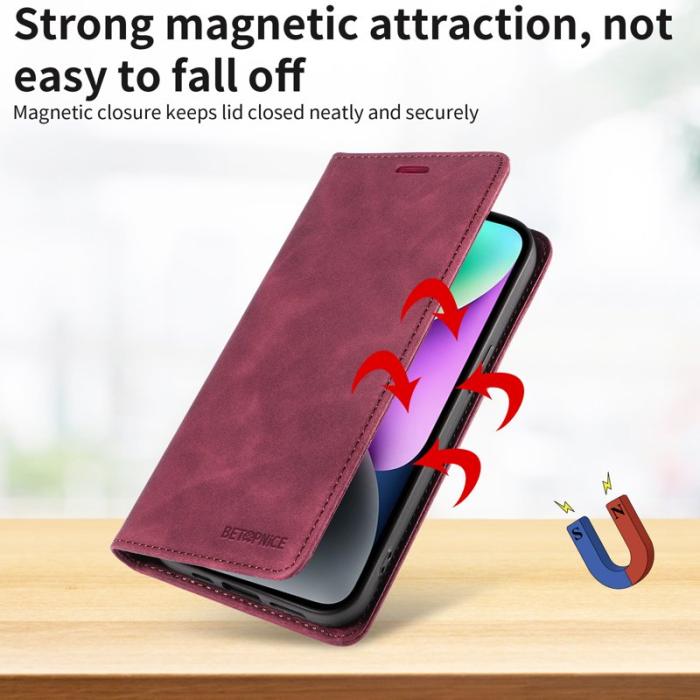 BETOPNICE - BETOPNICE Samsung Galaxy S26 Plus Plånboksfodral Konstläder RFID-Skydd - Röd