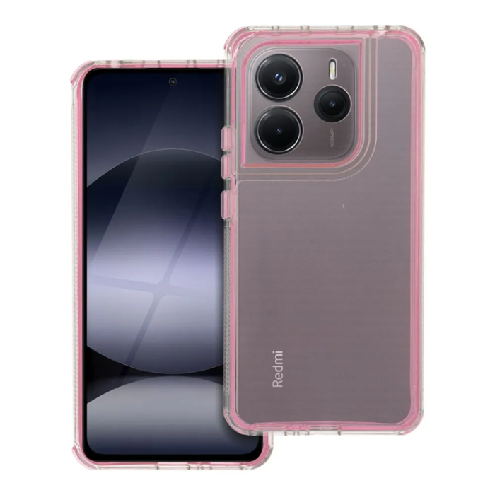 OEM - Xiaomi Redmi Note 14 5G Mobilskal Matrix Clear - Pulverrosa