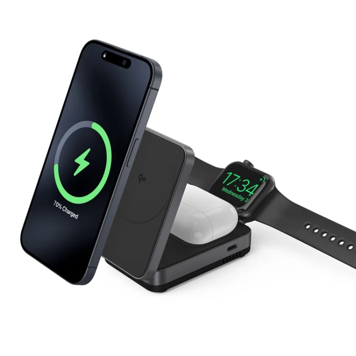 OEM - Qi2 MagSafe Trådlös Laddare Apple Watch, iPhone, Airpods 15W