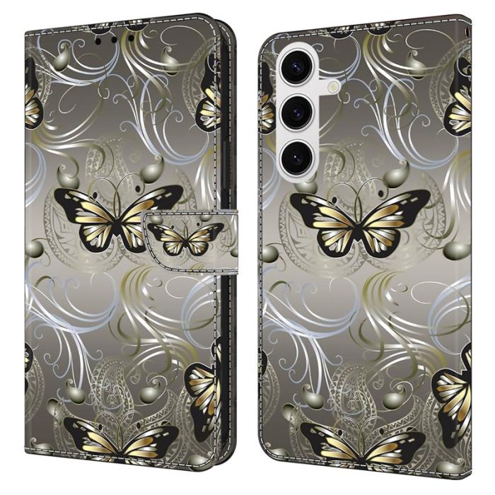 OEM - Samsung Galaxy S26 Plus Plånboksfodral Ställning Konstläder - Spetsfjäril