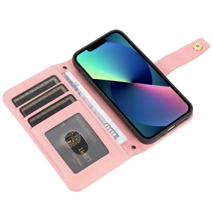 OEM - iPhone 14 Plus Plånboksfodral Flip - Rosa