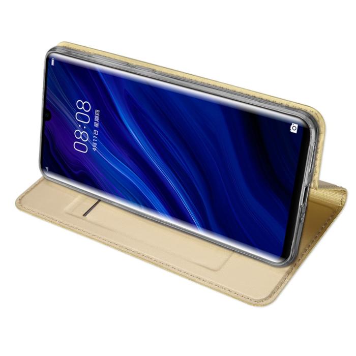 UTGATT4 - Dux Ducis Plånboksfodral till Huawei P30 Pro - Guld