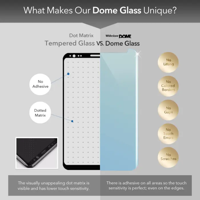 UTGATT4 - WhiteStone Dome Glass Skärmskydd till Samsung Galaxy S9 Plus