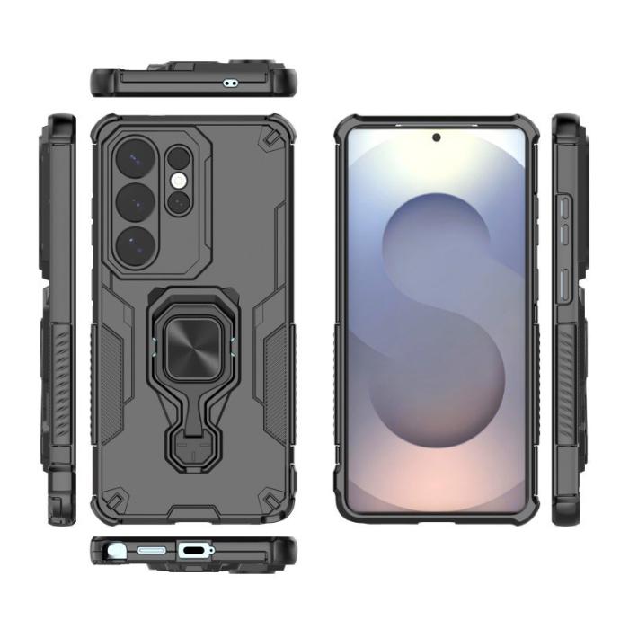 WANLONFENG - WANLONFENG Mobilskal till Samsung Galaxy S26 Ultra Plast Kickstand - Svart