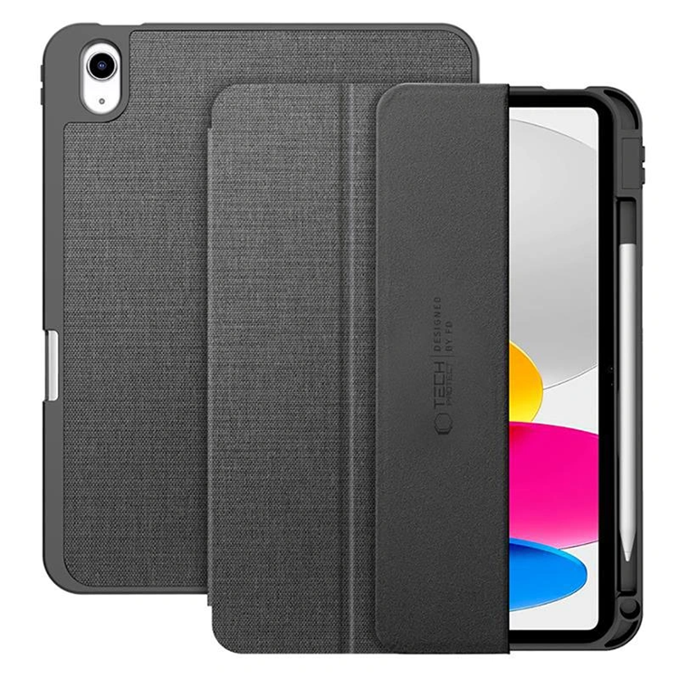 Tech-Protect iPad 10.9 (2022)/ iPad 11""""(2025) Fodral Canvas - Charcoal Grå | 2353 | AlltMobil