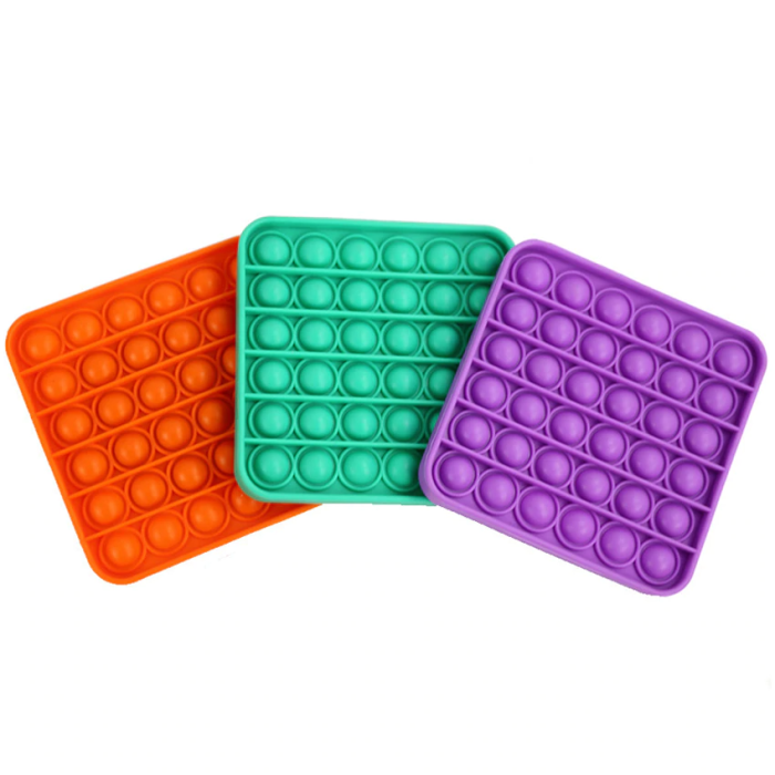 UTGATT5 - Pop it Fidget Sensory Leksak - Fyrkant - Svart
