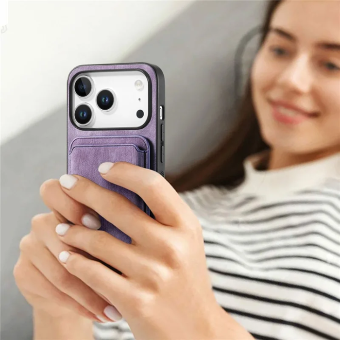 A-One Brand - iPhone 17 Pro Max Mobilskal Retro Detachable - Lila