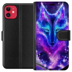 iSecrets - Plånboksfodral till Apple iPhone 11 med Neon Varg
