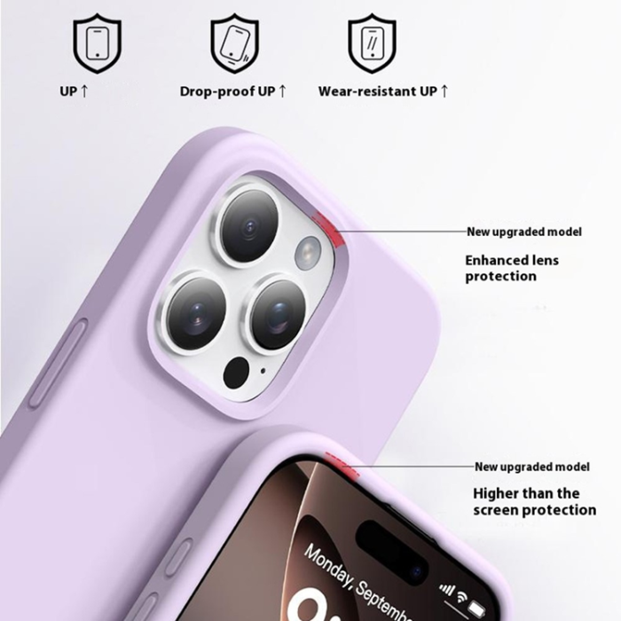A-One Brand - iPhone 16 Pro Mobilskal MagSafe Liquid Silikon Microfiber - Ljusgrön