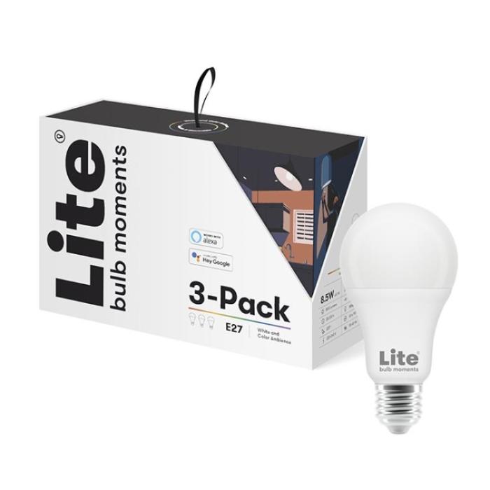 Lite bulb moments - Lite bulb moments (RGB) E27 lampa - 3-Pack