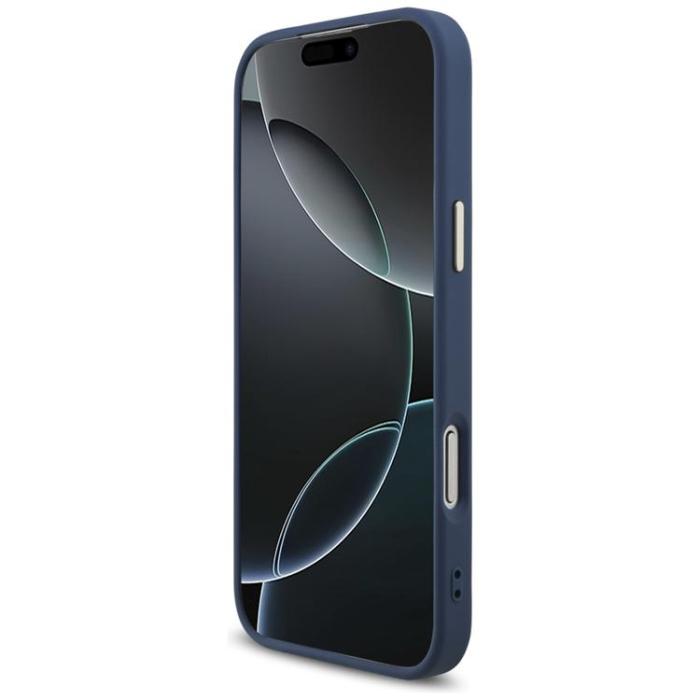 Guess - Guess iPhone 17 Pro Max Mobilskal MagSafe 4G Triangle Logo - Blå Guld