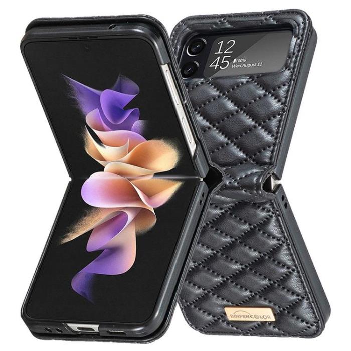 BINFEN COLOR - BINFEN COLOR Galaxy Z Flip 4 Skal Rhombus - Svart