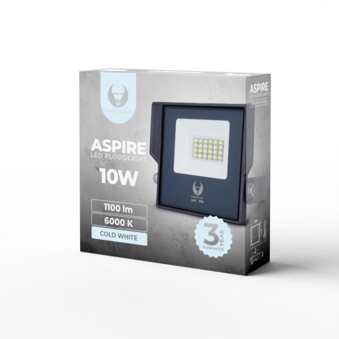 Forever Light - Forever Strålkastare LED Aspire 10W 6000K 1100lm 230V