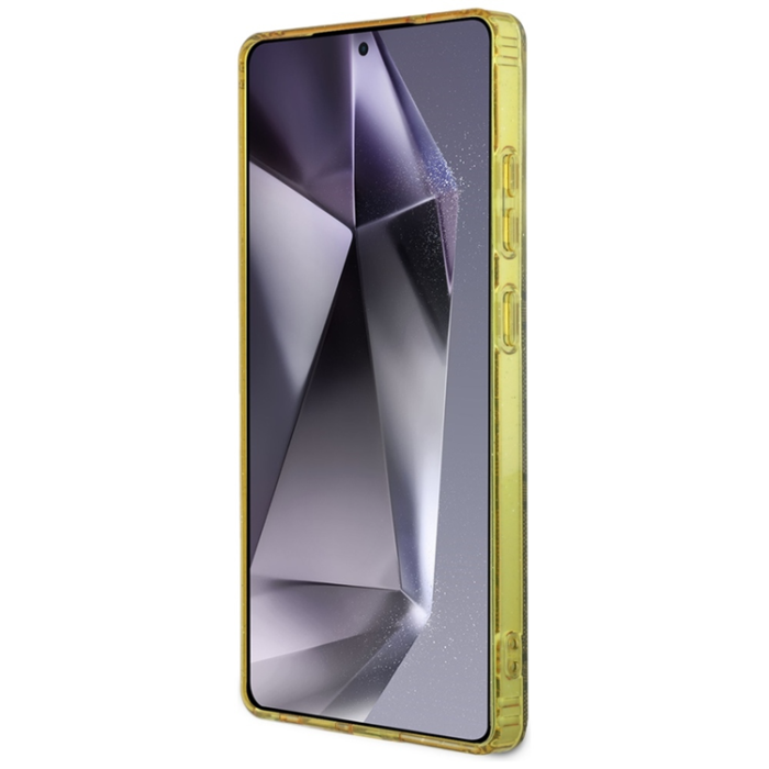 Guess - Guess Mobilskal till Galaxy S25 Ultra MagSafe 4G Glitter Triangle Buttons - Brun